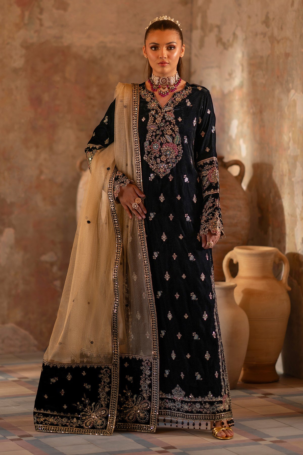 Emaan Adeel Ishaan Zarposh Velvet Collection 2025