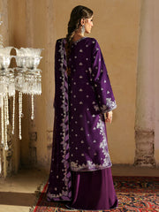 Mahnur Arusa PK-09 formal outfit featuring embroidered chiffon dupatta