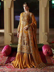 Mahnur Gulebahar PK-03 luxury formals with raw silk trouser