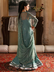 Mahnur Nashmira PK-05 embroidered chiffon dupatta and organza details
