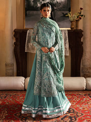 Mahnur Nashmira PK-05 embroidered organza shirt with chiffon dupatta