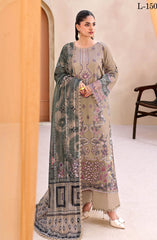 Ramsha Mashaal Luxury Lawn Vol 15 | Unstitched 3 Piece Suit - L-1504