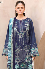 Ramsha Mashaal Luxury Lawn Vol 15 | Unstitched 3 Piece Suit - L-1501