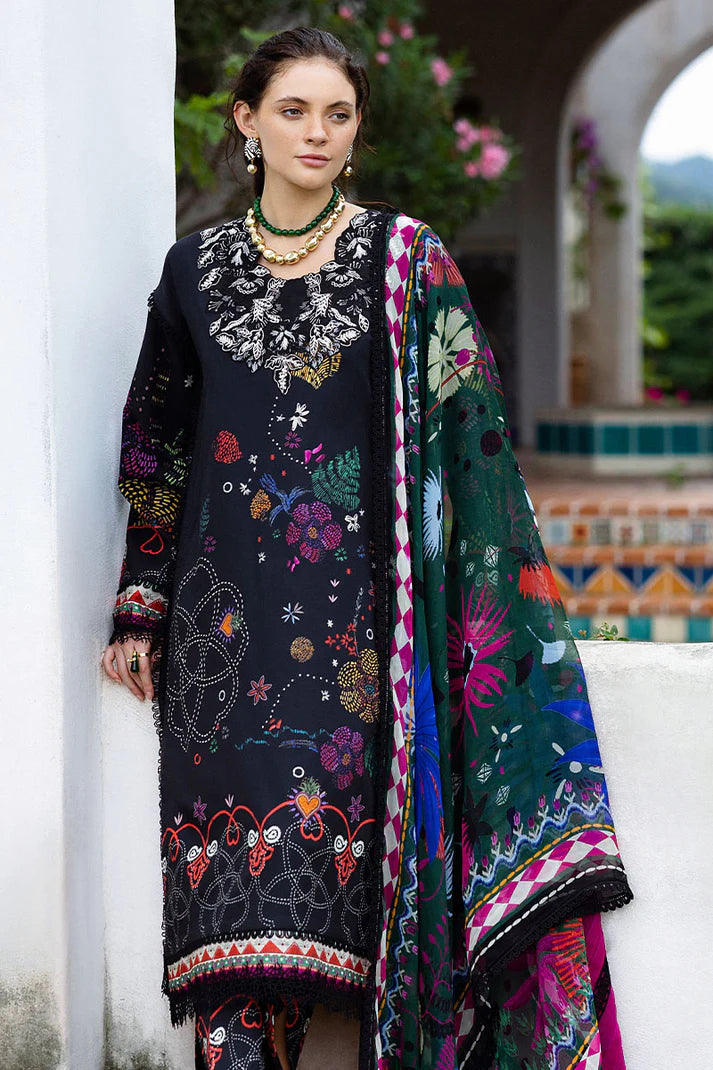 Mushq Medi Noche cambric shirt with crochet lace and handmade tassels – Mirasol Printed Cambric