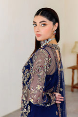 Organza embroidered and hand embellished front border of Ramsha H-507