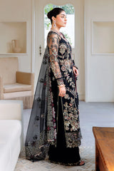 Organza sleeve border with embroidery and embellishment on H-503

