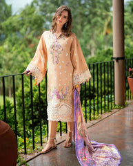 Organza sleeves border embroidery in Elaris dress