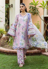 Printed lawn back panel of Elaf ECD-3A WISTERIA dress