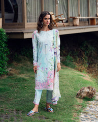 Printed lawn front of Roheenaz Twilight Fizz summer dress