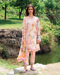 Printed lawn front of Wildflower Fluff dress by Roheenaz