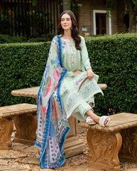 Printed silk dupatta with Roheenaz Veloura summer lawn suit