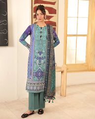 Roheenaz Fabeha printed monar dupatta and dyed trouser outfit