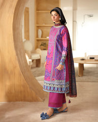 Roheenaz Irha 3-piece outfit with dyed trouser and printed dupatta