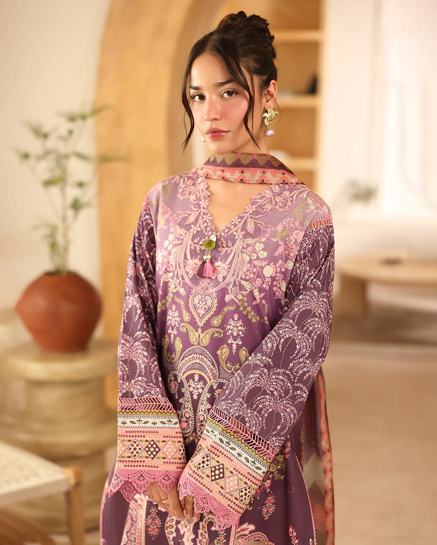 Roheenaz Mahveena Pareesa Printed dress with monar dupatta