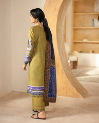 Roheenaz Mirha printed cambric shirt with dyed trouser and dupatta