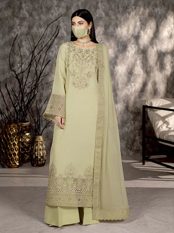 Flossie | SA-02 | Raw Silk Embroidered Collection 2025