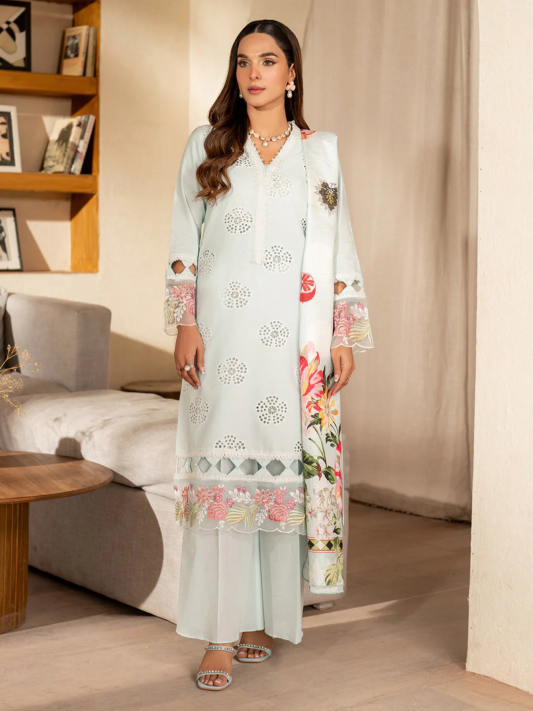 Stella Luxury Lawn '25 | SL-01 B | 3PC Embroidered Lawn Suit