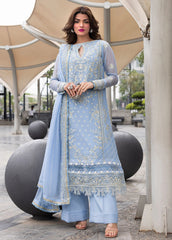Sequins embroidered chiffon front panel of Sahane CT 25001 First Rain