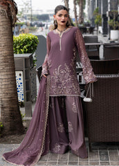 Chiffon daman border with sequins for front side