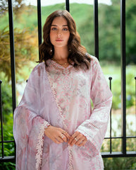 Sleeve lace embroidery on organza – Lyora suit by Roheenaz