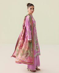 Roheenaz Rosette Unstitched Lawn '26 | Soft Solstice