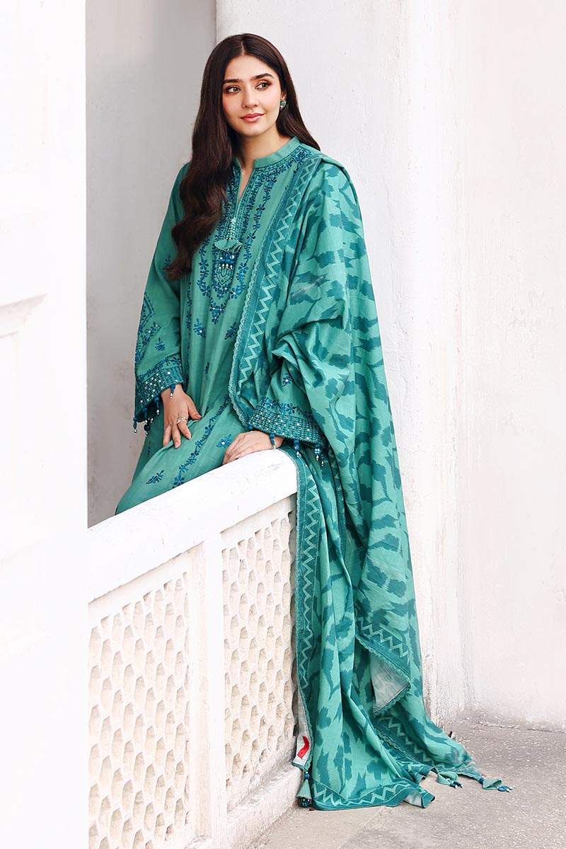 Soft, stylish, and sophisticated — Cross Stitch Fleur Whisper in khaddar.