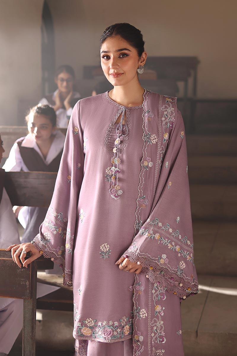 Elegant desi salwar kameez in khaddar and linen — Cross Stitch Collection 🌸