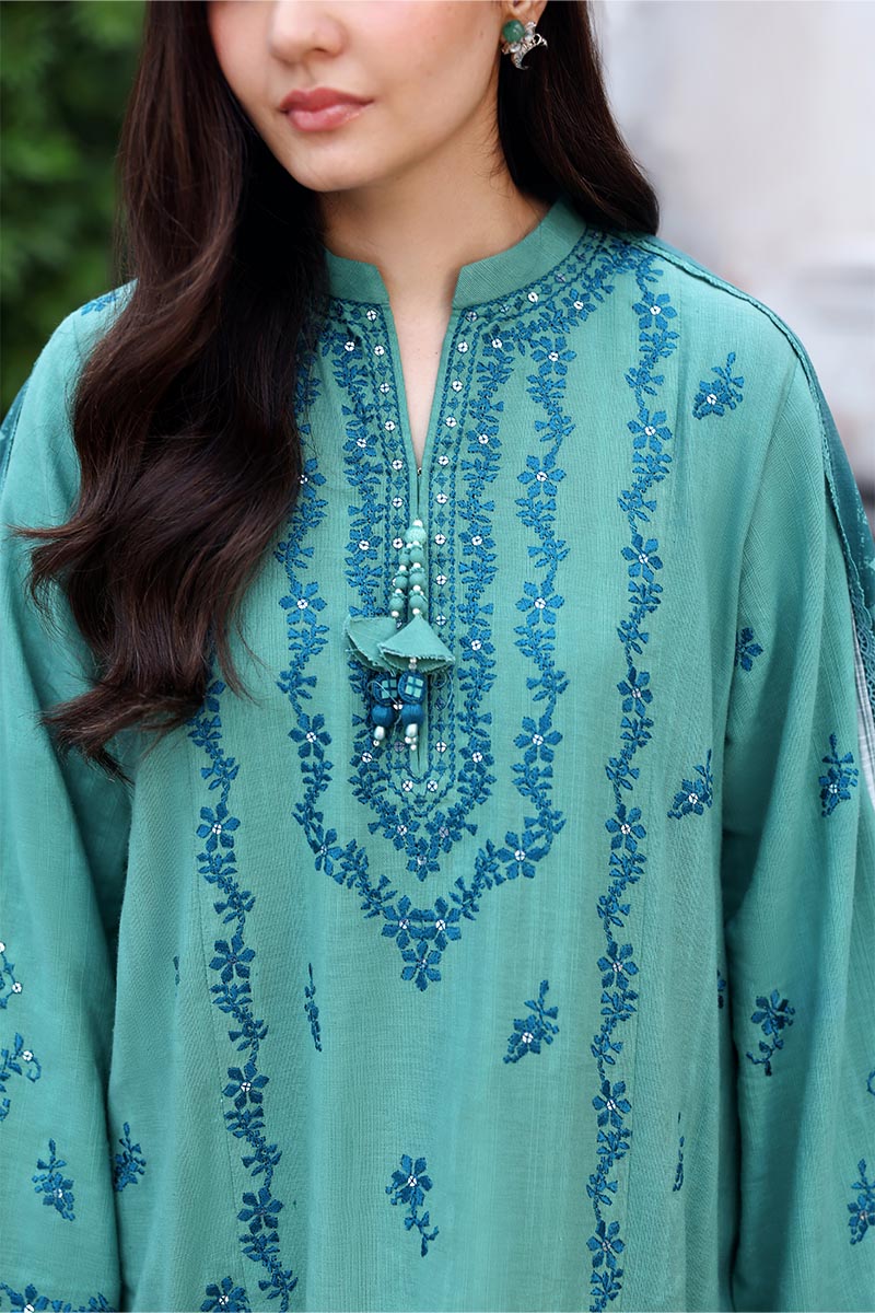Soft, stylish, and sophisticated — Cross Stitch Fleur Whisper in khaddar.