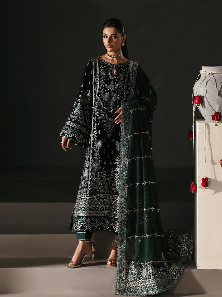 Gulaal Marais unstitched velvet formals | EVANA