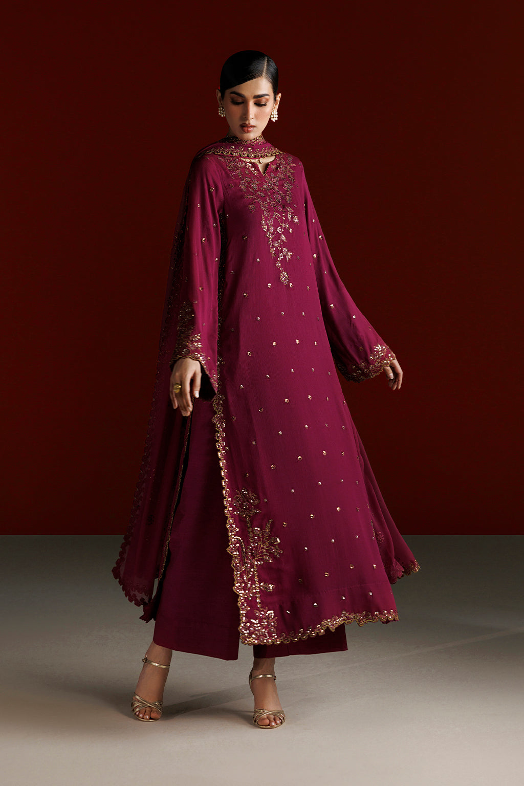Iznik Semi Formals | CC-109 Embroidered Chiffon