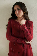 Vera Raw Silk Edit '26 | Laal Crimson Shirt Set