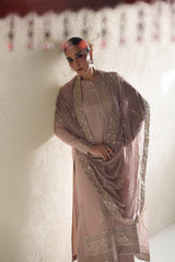 Vera Raw Silk Edit '26 | Naqsh Soft Pink Shirt Set