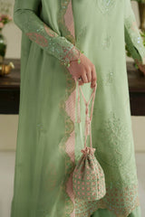 Vera Raw Silk Edit '26 | Gajra Mint Green Shirt Set