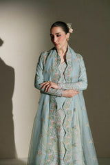 Vera Raw Silk Edit '26 | Meena Powder Blue Shirt Set