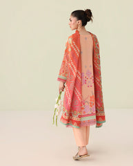 Roheenaz Rosette Unstitched Lawn '26 | Warm Horizon