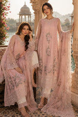 Nooriyah Luxury Embroidered Chiffon By Noor By Saadia Asad | D2 - Satin Rose