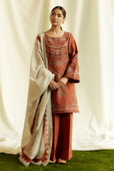 Coco Winter Unstitched'24 By Zara Shahjahan Topaz-4B