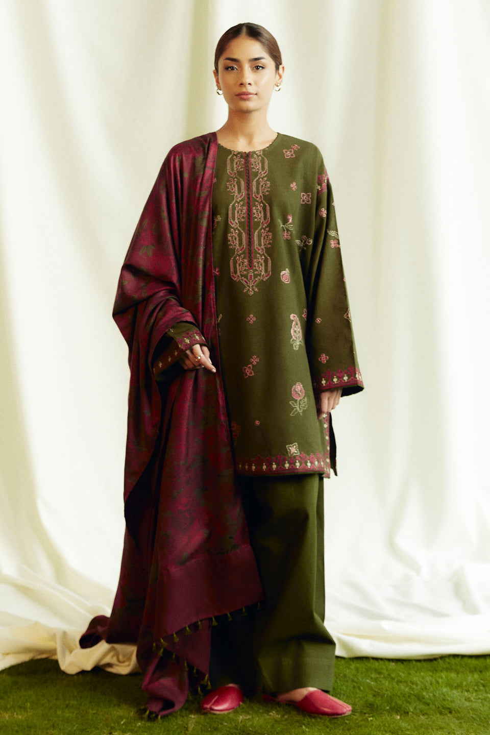 Coco Winter Unstitched'24 By Zara Shahjahan Amethyst-8B