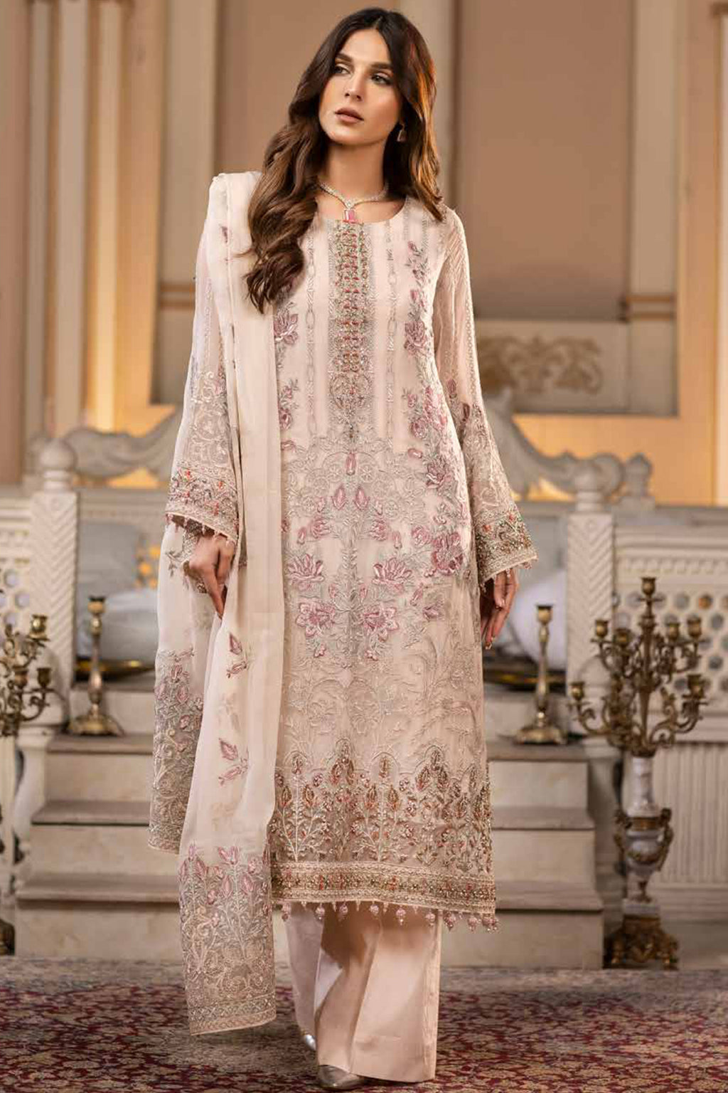 Luxury Chiffon Vol 3 Collection '24 By Zarsha Z-303 Radiant Rose