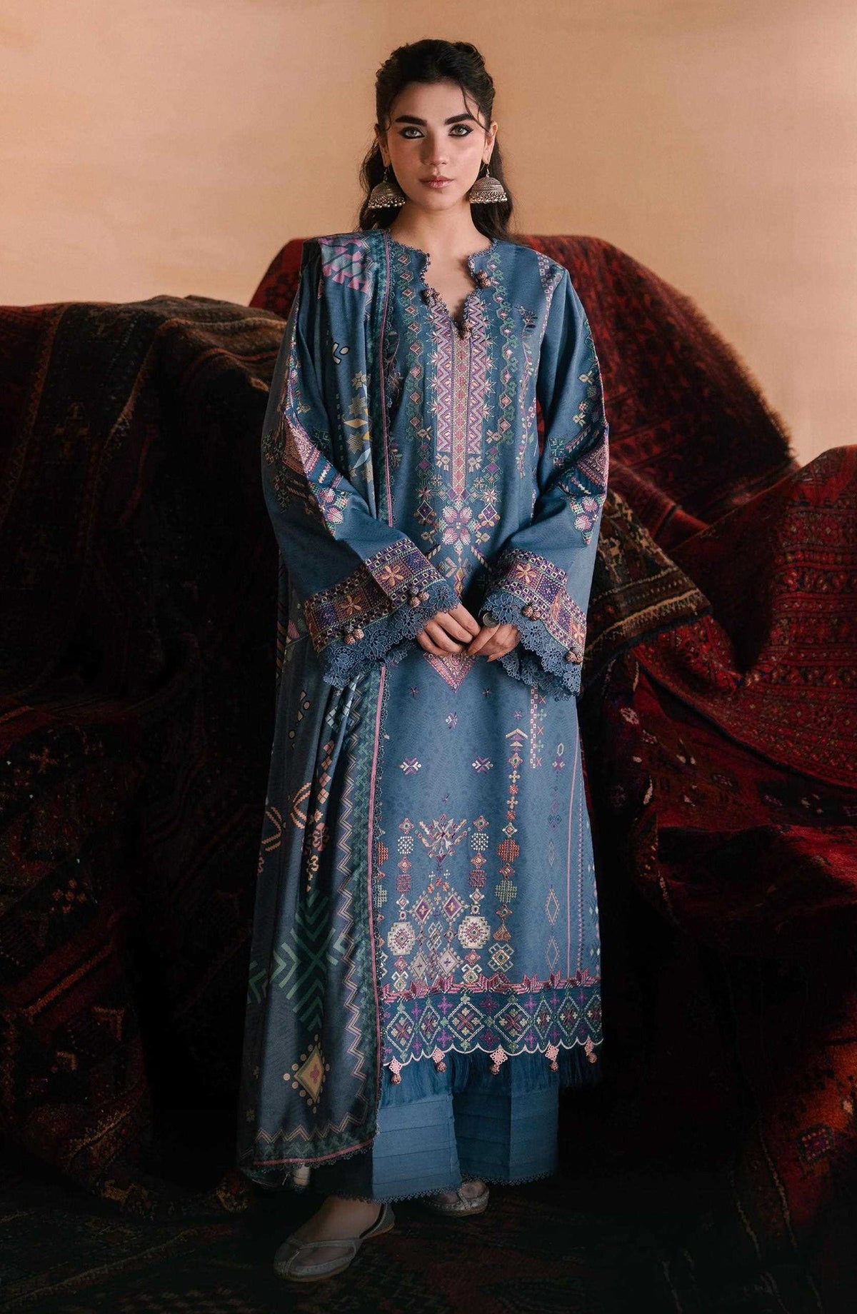 Florent | Zync Embroidered Viscose | Serein
