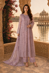 Nooriyah Luxury Embroidered Chiffon By Noor By Saadia Asad | D6 - Vintage Mauve
