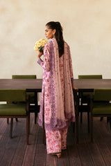 Digital Printed Back Panel – Afrozeh Dusk Laced Lawn Suit