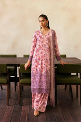 frozeh Dusk Laced Lawn Suit – Embroidered Front Panel 