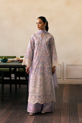 Embroidered Digital Print Front Panel - Afrozeh Dust Lit