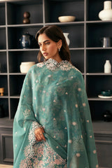 Hand-Embroidered front pannel details - Breeze Bathed Collection
