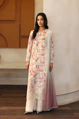 Afrozeh Horizon Faded lawn suit - Embroidered front panel"