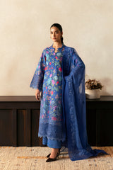 Afrozeh Mist Woven Day Break Print Kari - Front Panel View