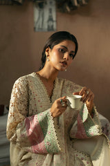 Embroidered sleeves with borders of Afrozeh Mohabbat dress