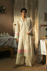 Full front view of Afrozeh Mohabbat 3-piece unstitched suit