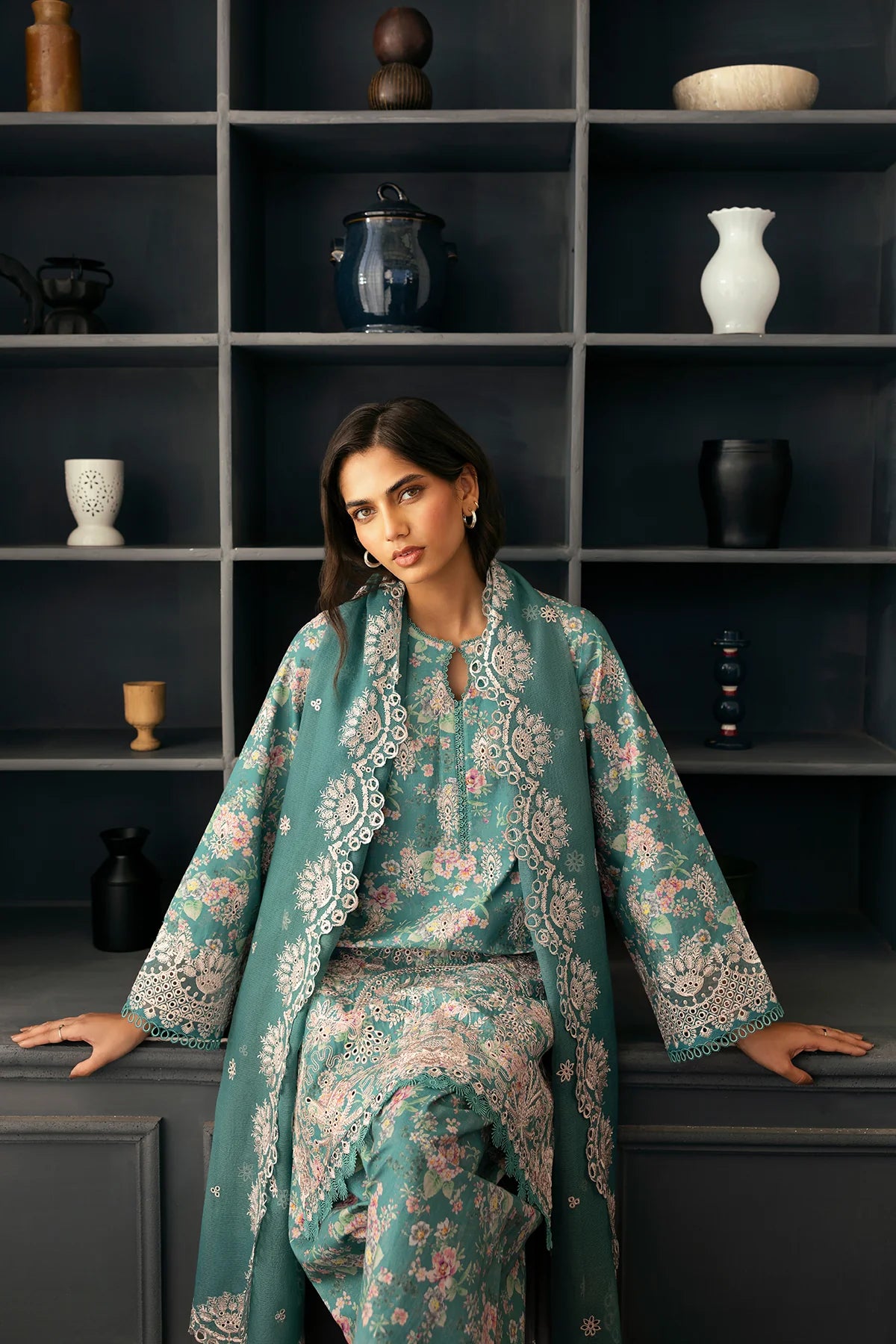 Organza Border Detail - Afrozeh Day Break Print Kari